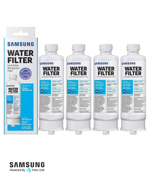 Samsung®  HAF-QIN/EXP DA29 Water Filter Replacement for Samsung DA29-00020B – Carbon Block, 99% Contaminant Reduction – Fresh Water & Ice – 24 Month Life  | 4-Pack